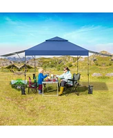 10 x 17.6 Feet Outdoor Instant Pop-up Canopy Tent with Dual Half Awnings