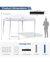 10 x 10 Feet Outdoor Pop-up Patio Canopy for Beach and Camp
