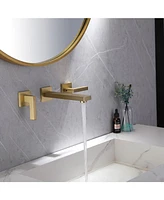 Greenspring Two-Handle Wall Mounted Bathroom Faucet