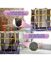 Plexalife 55" Kiddy Trampoline & Enclosure Set - Easy Assembly