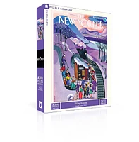 New York Puzzle Company Skiing Express 500 Piece Puzzle