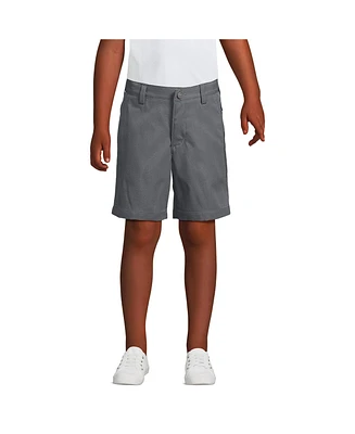 Lands' End Big Boys Husky School Uniform Active Performance Chino Shorts Above the Knee