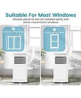 Zafro 10,000 Btu Portable Air Conditioner, Quiet Ac Unit Cools up to 450 Sq.Ft, 4-in-1 with Fan, Dehumidifier, Sleep Mode, Remote, Led Display, 24H Ti