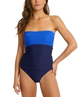 Tommy Bahama Womens Colorblocked Convertible Tankini Top Hipster Bikini Bottoms