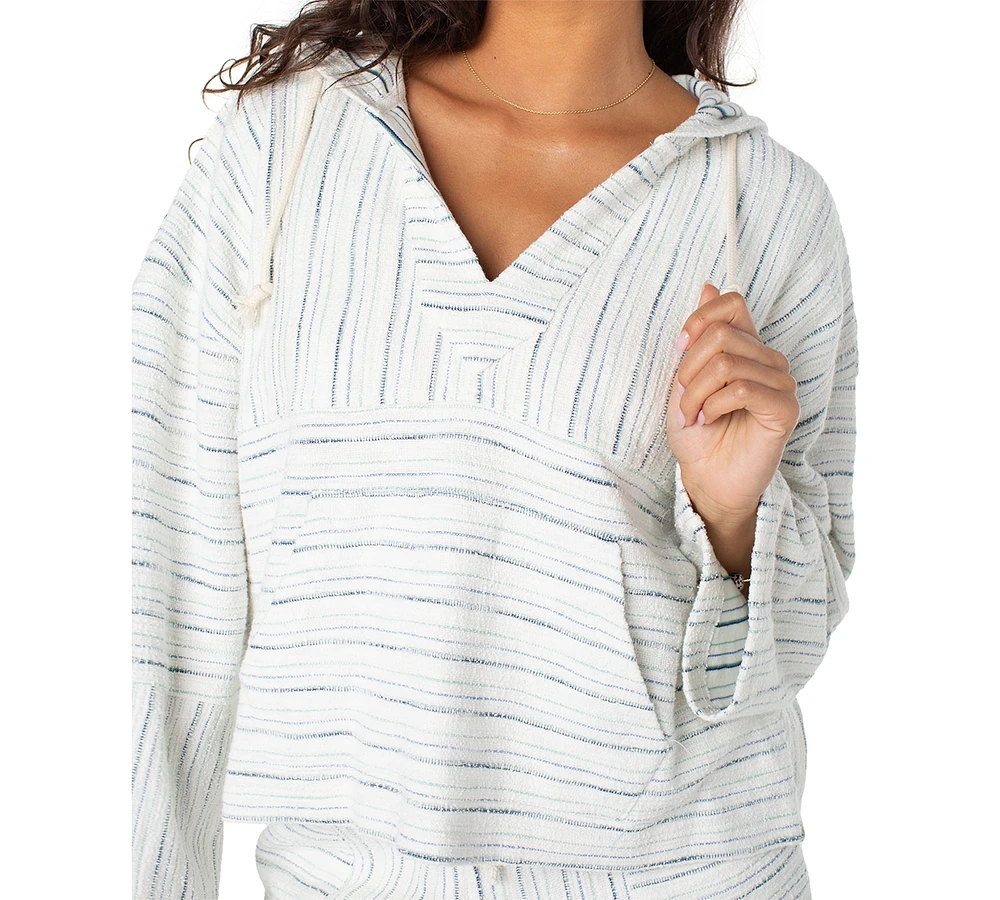 Roxy Juniors' Rich Coast Stripe Poncho Hoodie
