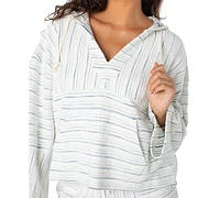 Roxy Juniors' Rich Coast Stripe Poncho Hoodie