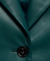 Mango Women's Flap Pockets and Leather Effect Jacket