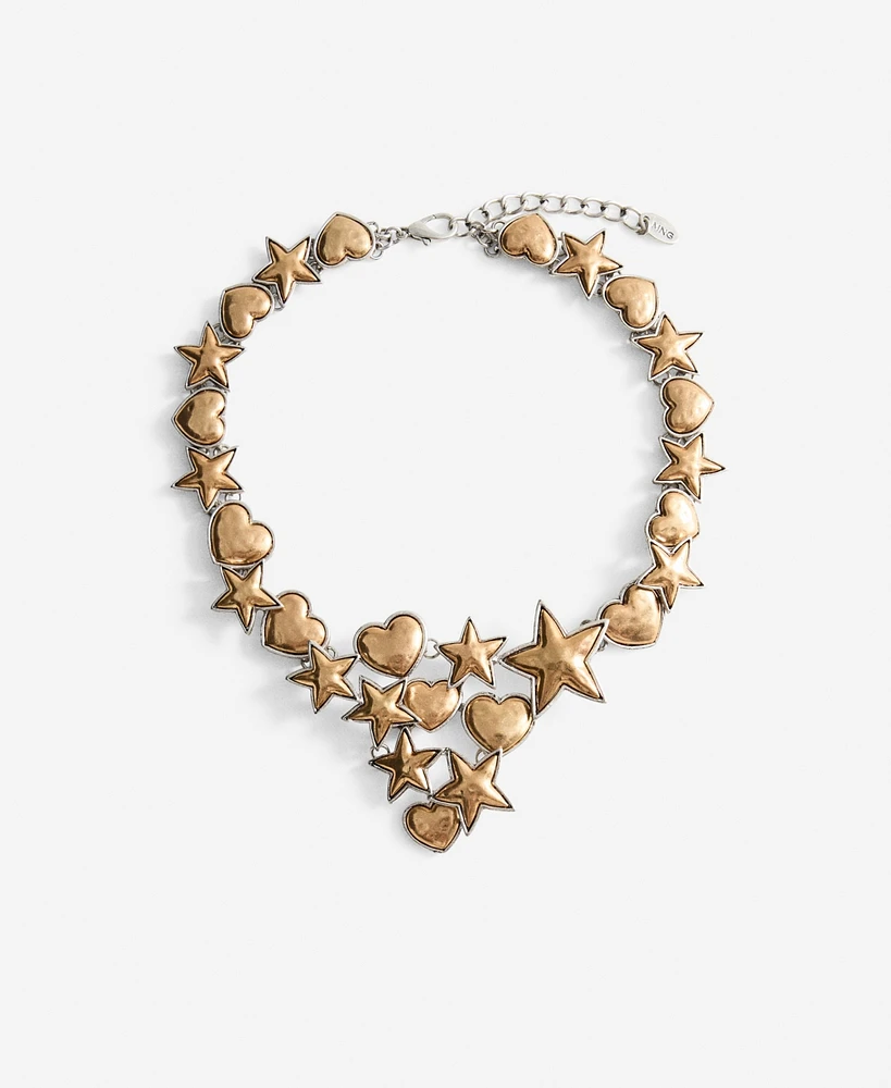 Mango Women's Combined-Shape Necklace