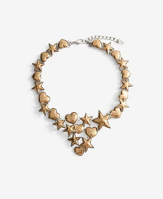Mango Women's Combined-Shape Necklace