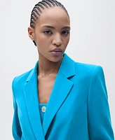 Mango Women's Straight-Fit Suit Jacket
