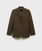 Mango Women's Straight-Fit Suit Jacket