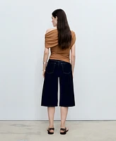 Mango Women's Asymmetric Ruched Top