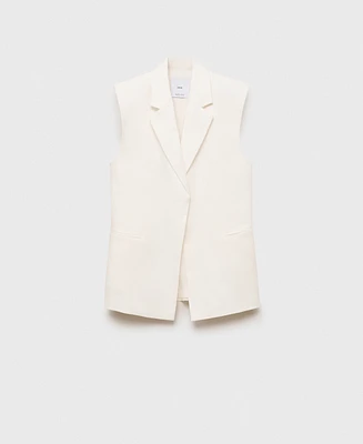 Mango Women's Linen Suit Vest