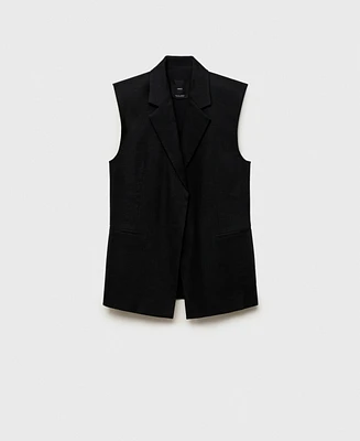 Mango Women's Linen Suit Vest