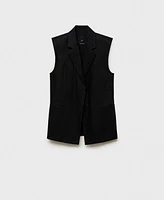 Mango Women's Linen Suit Vest