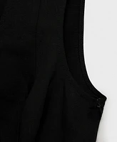 Mango Women's Linen-Blend Peplum Top