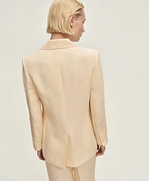 Mango Women's Linen-Blend Suit Jacket
