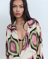 Mango Women's Geometric Print Blouse