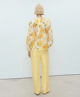 Mango Women's Floral Cotton Blouse