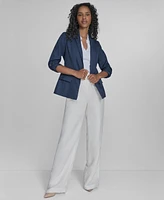 Calvin Klein Women's Faux Denim 3/4 Sleeve Jacket