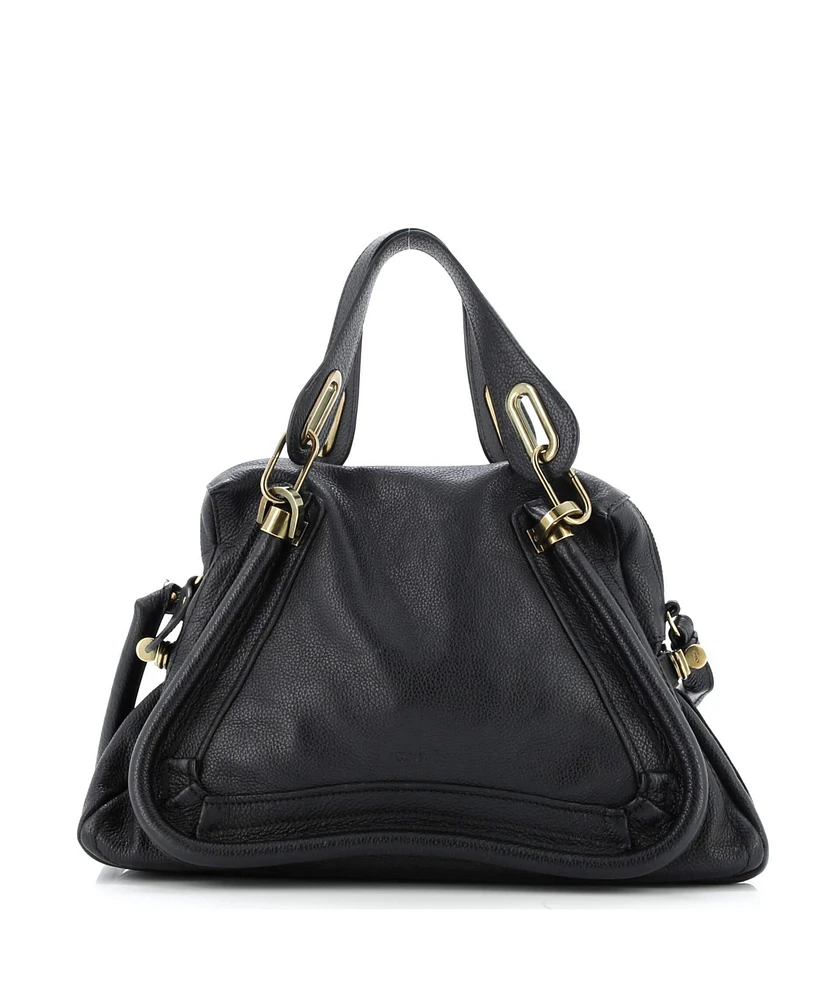 Pre-Owned Chloe Medium Paraty Top Handle Bag Leather