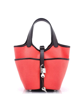 Pre-Owned Hermes Pm Cargo Picotin Lock Bag Canvas and Swift