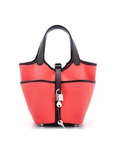 Pre-Owned Hermes Pm Cargo Picotin Lock Bag Canvas and Swift