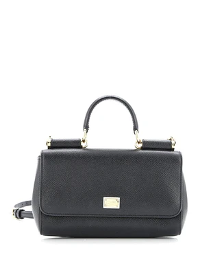 Pre-Owned Dolce & Gabbana Small East West Miss Sicily Bag Leather