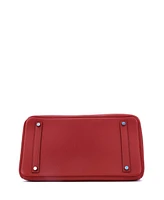 Pre-Owned Hermes Birkin 35 Handbag Red Vache Trekking with Palladium Hardware