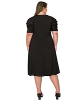 L I V D Plus Aleyna Flare Dress