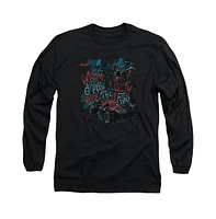 Batman Men's Arkham Knight City Of Fear Long Sleeve Adult Tee / T-Shirt