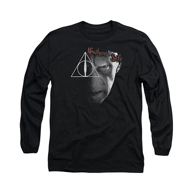 Harry Potter Men's Nowhere Is Safe Long Sleeve Adult Tee / T-Shirt