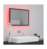 Led Bathroom Mirror Gray 23.6"x3.3"x14.6" Acrylic