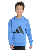 adidas Big Boys Long-Sleeve Essential Logo Fleece Pullover Hoodie