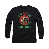 Superman Men's Say No To Kryptonite Long Sleeve Adult Tee / T-Shirt