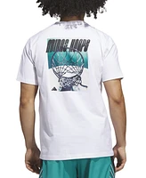 adidas Men's Basketball Hoop Logo Graphic T-Shirt