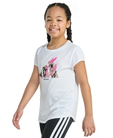 adidas Big Girls Short-Sleeve Essential Logo Graphic Cotton T-Shirt