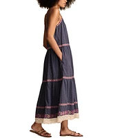 Lucky Brand Women's Embroidered Maxi Dress