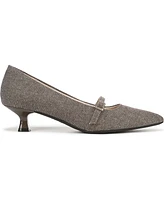 LifeStride Women's Madelyn Mary Jane Pointed Toe Kitten Heel Pumps