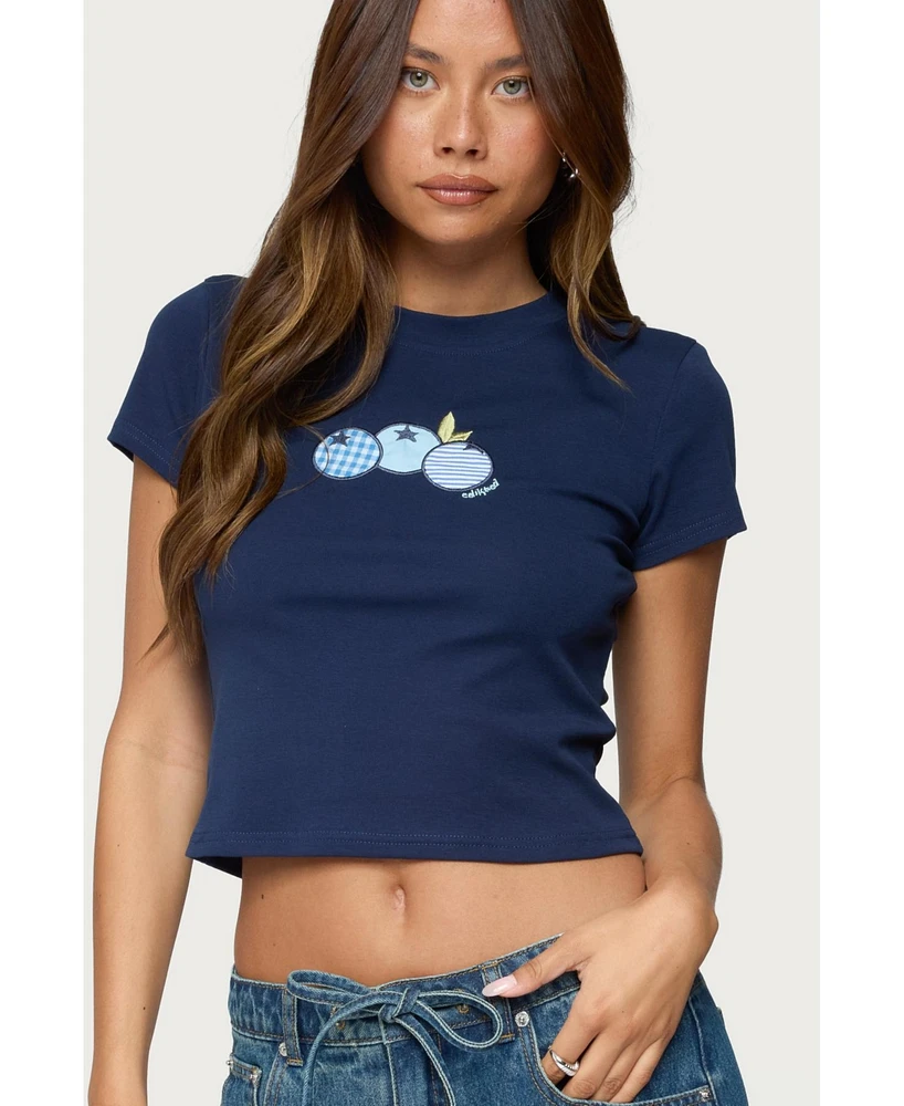 Edikted Women's Bluberry Patch T Shirt