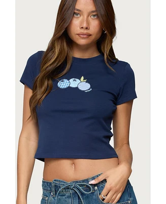 Edikted Women's Bluberry Patch T Shirt