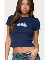 Edikted Women's Bluberry Patch T Shirt