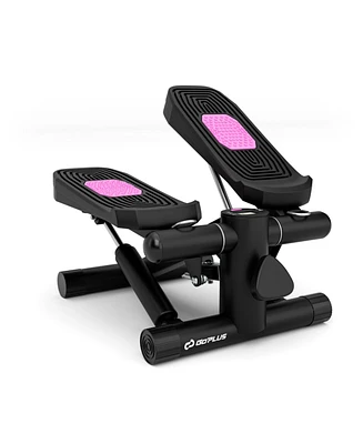 Slickblue Mini Stepper with Resistance Bands and Adjustable Height for Exercise at Home