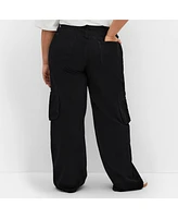 City Chic Plus Clarence Cargo Denim Pant