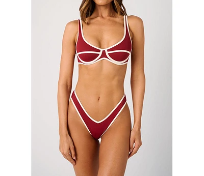 WeWoreWhat Women's Scoop Underwire Top