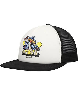 Quiksilver Men's White/Black Tripson Trucker Snapback Hat