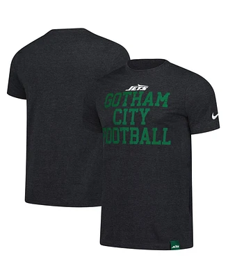 Nike Men's Heather Black New York Jets Blitz Tri-Blend T-Shirt