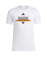 Adidas Men's White Washington Huskies Softball Pitcher's Circle T-Shirt