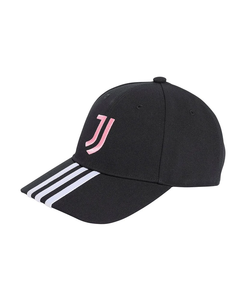 Adidas Men's and Women's Black Juventus 3-Stripe Dad Adjustable Hat