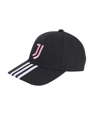 Adidas Men's and Women's Black Juventus 3-Stripe Dad Adjustable Hat